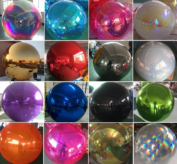 Inflatable Shiny Reflective Mirror Balls, diameter range 0.5-10m (2-33ft)
