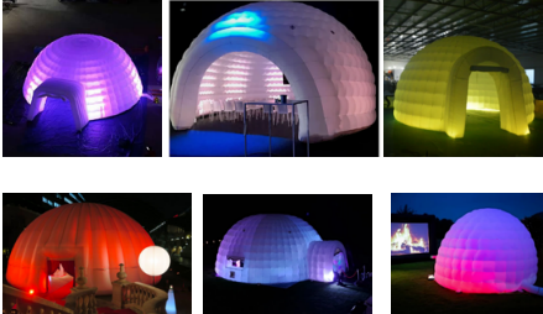 GalaxyTM inflatable igloo lighting tent