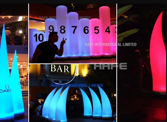 RGB Inflatable LED Lights: Aero / Muse for Event Space Illumination
